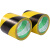 黄黑胶带 警示胶带PVC斑马线警戒带黑黄色地板地毯贴地面标识彩色 黄绿相间 宽12毫米 永乐品牌长18米