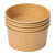 金诗洛 K5476 (50个)牛皮纸碗盖 一次性碗圆形沙拉碗轻食饭盒PP盖 1100/1300ml