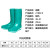 盾守 219女士三色中筒雨鞋 水鞋户外耐磨胶鞋防滑雨靴 绿色 39码