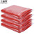 工品库(GONGPINKU)商用彩色大号垃圾袋 分类袋 加厚塑料平口袋 90*110cm红色（50个）