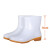 杨笙福白色雨鞋耐油耐酸碱卫生靴牛筋底水鞋防滑白色工作雨鞋 短筒雨鞋 44
