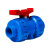 联塑（LESSO）双活接式球阀(PVC-U给水配件)蓝色 dn25