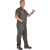 中神盾 SWS-CDS-202 夏季工作服分体套装男短袖薄款 耐磨透气CVC60棉 军绿色 5XL/195（500套以上单价）