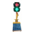 太阳能移动红绿灯十字路口交通信号灯警示灯爆闪灯道路施工 3008A型满电续航10天可升降