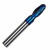 京采优品 HRC65度整体钨钢刀 两刃球头铣刀头铣刀 硬质合金R铣刀合金立铣刀 涂层颜色是蓝色 R6*12D*75（单位：个）