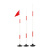 联保汇 蛇形跑杆标志杆 障碍物标志杆 红白训练杆1.5mPVC红白杆+2kg一体成型钢底座