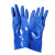 Rockwell 劳保手套PVC防水防油防滑耐磨蓝色磨砂浸塑手套PC2701 1副 L
