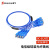 双下（SUAXUA）铠装光纤跳线SC-SC单模八芯 9/125防鼠咬阻燃PVC外被光纤[upc]5.0尾纤0.5米 SX-QD880A