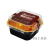 网红熔岩巧克力包装盒冰山熔岩芝士巧克力烤布丁铝箔杯提拉米苏盒 黑金色盒+高盖 50套