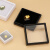 珠宝收纳盒透明塑料戒面裸石盒宝石盒子钻石盒裸钻彩宝盒展示盒子 黑色5*5