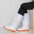 雄雪美 白色高筒雨鞋干活劳保水鞋卫生靴防滑雨靴胶鞋 505中筒 46