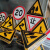 定制限高标志反光牌道路圆形指示限速宽禁止警示牌小区出入口铝板 右拐+铝板1.2 60x60cm