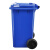 益美得 YY-100A 苏州款加厚大号分类垃圾桶 环卫物业学校户外带轮垃圾桶果皮箱 100L蓝色-其他垃圾