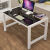 雅美乐 电脑桌台式家用 现代简约钢化玻璃书桌办公桌学习写字桌子电竞桌 黑白120*60*75 YZDZWB5