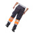 安大叔 C326 防护工作裤警示服荧光橙拼深灰色 XXXXL码 1件装