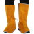 祥利恒电焊套脚皮盖护腿防烫焊焊接脚套防护装备用品（10双) 棕色短款系带护脚(10双)