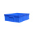 谋福9563加厚零件盒周转箱物料盒收纳盒配件箱塑料盒五金工具盒（6号蓝色347*248*94）