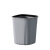 撼顿 商用轻奢卫生间大容量无盖带压圈垃圾桶 灰色20.5*16.5*24.5cm