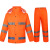 威斯安  反光雨衣雨裤套装  巡逻救援执勤劳保环卫分体式雨衣 8401 荧光绿套装 4XL-190 