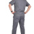 中神盾 SWS-CDS-202 夏季工作服分体套装男短袖薄款 耐磨透气CVC60棉 烟灰色 2XL/180（1-9套单价）