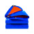 雨林军 户外防雨防晒雨布加厚耐热蓝橘 PE塑料篷布 包边带孔口 4*6米 单位：张