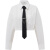 DZZIT地素春夏新款学院风截短款领带装饰长袖衬衣女设计感小众 白色 M