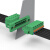 易联购绿色5.08间距快速双弹簧对直插穿墙式接线端子LC60MG+LC6M+LZ5X-4P
