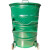 桶360L专用户外环卫铁皮市政大号挂车带盖桶加厚物业 1.8厚-无盖-3轮绿色