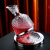 仙袋 欧式水晶玻璃高脚红酒杯子创意不倒翁葡萄醒酒器家用套装 水晶430X2支+陀螺醒酒器