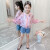 果夕 童装女童外套夏装2020新款儿童中大童时尚休闲3-12岁小女孩短款上衣羽毛防紫外线服 粉红色 160