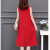 爱图荣雪纺打底吊带背心连衣裙女2020夏季新款无袖双层中长款打底裙 红色 XL