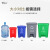 星工（XINGGONG)脚踏翻盖垃圾桶 物业小区室外环保新国标分类垃圾箱绿色(厨余垃圾)40L