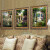 格绿美 美式客厅装饰画欧式油画壁画沙发背景墙画挂画有框画三联风景画 一套价格（J142-143 144) 50*60厘米