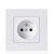 赋圣 法式法国插座16A86型插座面板墙壁电源欧规欧式插座 白色