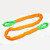 国标工业柔性吊装带双扣环形3/5/10吨起重圆形软吊带吊车吊树吊绳 3吨4米 橘色，黄色 默认