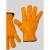 汉防 12双 短款电焊手套牛皮焊工隔热防烫耐磨机械劳保手套散热透气 桔黄款(12双)