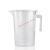 量杯 塑料 带刻度量筒厨房烘培奶茶店器具小工具塑料量具计量杯加厚全套JYH 2000ml-黑白双刻度-PC