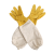 防蜇手套 养蜂手套蜜蜂防蛰加厚帆布柔软耐磨耐用防蜂加长蜂农采 黄色 XXL