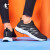 【店长推荐】乔丹男鞋 新款运动鞋网面跑步鞋舒适慢跑鞋 黑色银色（革面） 42