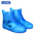 苏识 防水防滑硅胶户外加厚耐磨脚套雨鞋套 4XL 蓝色加高筒 双 3132101