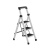 苏识 多功能便携折叠脚踏梯 展开高度99cm 三步梯 白色 个 2710105