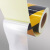 惠利得 地板工程交通警示线PET汽车贴广告标示警示胶带黑黄斜纹反光胶带 黑黄20cm*45.7米