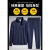 韩酷森高端品牌休闲运动套装男新款立领开衫外套男士大码运动服两件套 B325-W3219 深蓝色 XL码 115-135斤