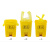 垃圾袋黄色诊所大号废弃手提平口清洁袋卫生桶垃圾桶 手55*60 100 加厚手70*80 100条 40L垃圾 加厚