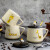 瓷秀源创意可爱陶瓷杯子马克杯带盖勺早餐牛奶茶杯家用喝水咖啡杯大容量 LOVE鹿