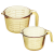 康宁 水杯2件套 琥珀色耐热玻璃杯带刻度家用早餐牛奶杯烘培量杯 250m