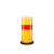 朋侪 钢管警示柱 防撞路桩 人车分流隔离带 固定立柱165*750*2.0mm黑漆黄膜 赠送安装螺丝