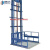 穆运 搬运货梯液压货梯升降机电动升降平台净升高4米一吨单轨道台面1.5*1.5米  蓝色 1.5*1.5 20 