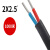 普霖乐 2芯电缆线铝芯户外电线2.5/4/6/10/16/25平方铝线护套线 备件 2芯2.5平方（1000米） 