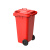 Supercloud 120L户外大垃圾桶大号带盖户外环卫酒店厨房垃圾分类加厚大容量塑料室外物业 红色有害垃圾
